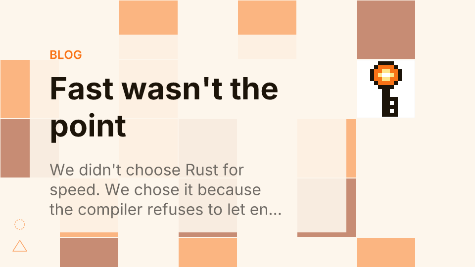 Fast wasn't the point